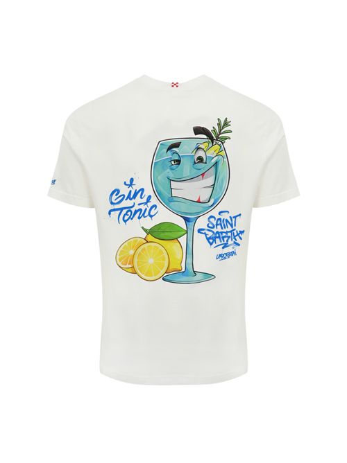 T-shirt con stampa Gin Tonic Mc2 Saint Barth | TSHIRT MAN02949H CPT GIN TONIC 01N
